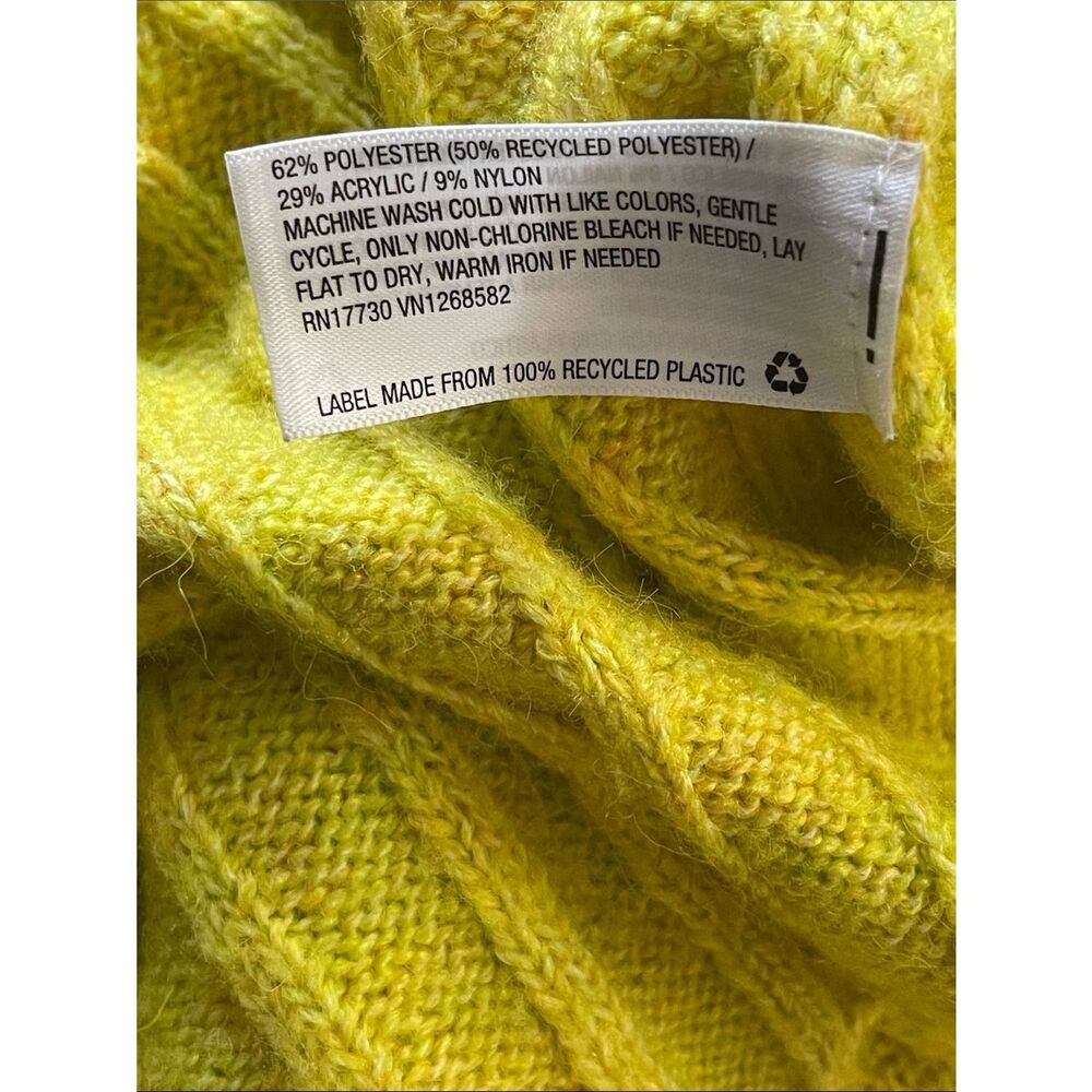 Wild fable knit yellow green cropped cardigan sweater size xs - Picture 4 of 4
